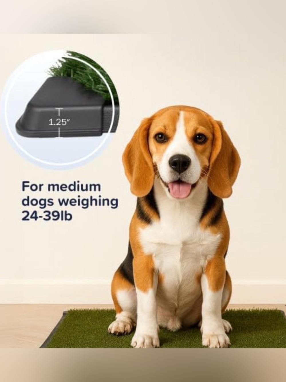 PETMAKER Artificial Grass Dog Potty Pad 20x25 Open Box Puppy Training Tray
